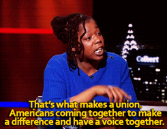sandandglass:  Stephen Colbert talks to Naquasia LeGrand. 