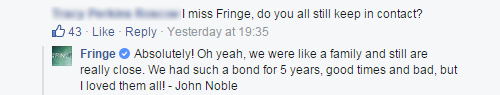 Highlights from John Noble’s Facebook Q&A