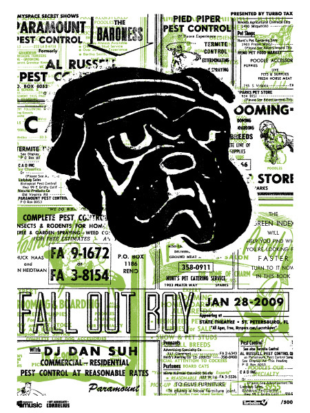 readytogogetmeoutofmymind:  fall out boy tour posters 