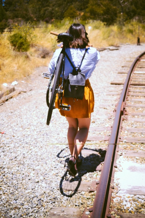 bikesandbabes: On the road.  Photo Credit Armando Andres  thevoicesinmyheadaredead.tumblr.com