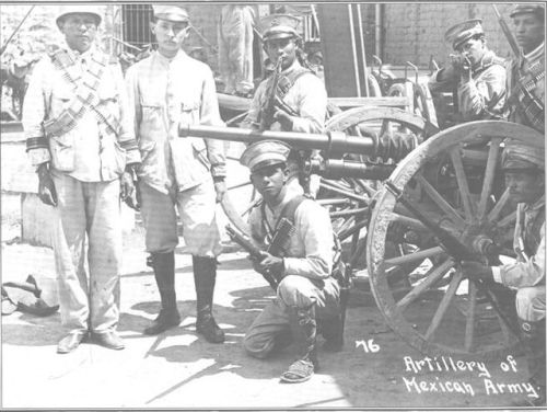 Artilleryman of the Mexican Federal Army, Mexican Revolution.