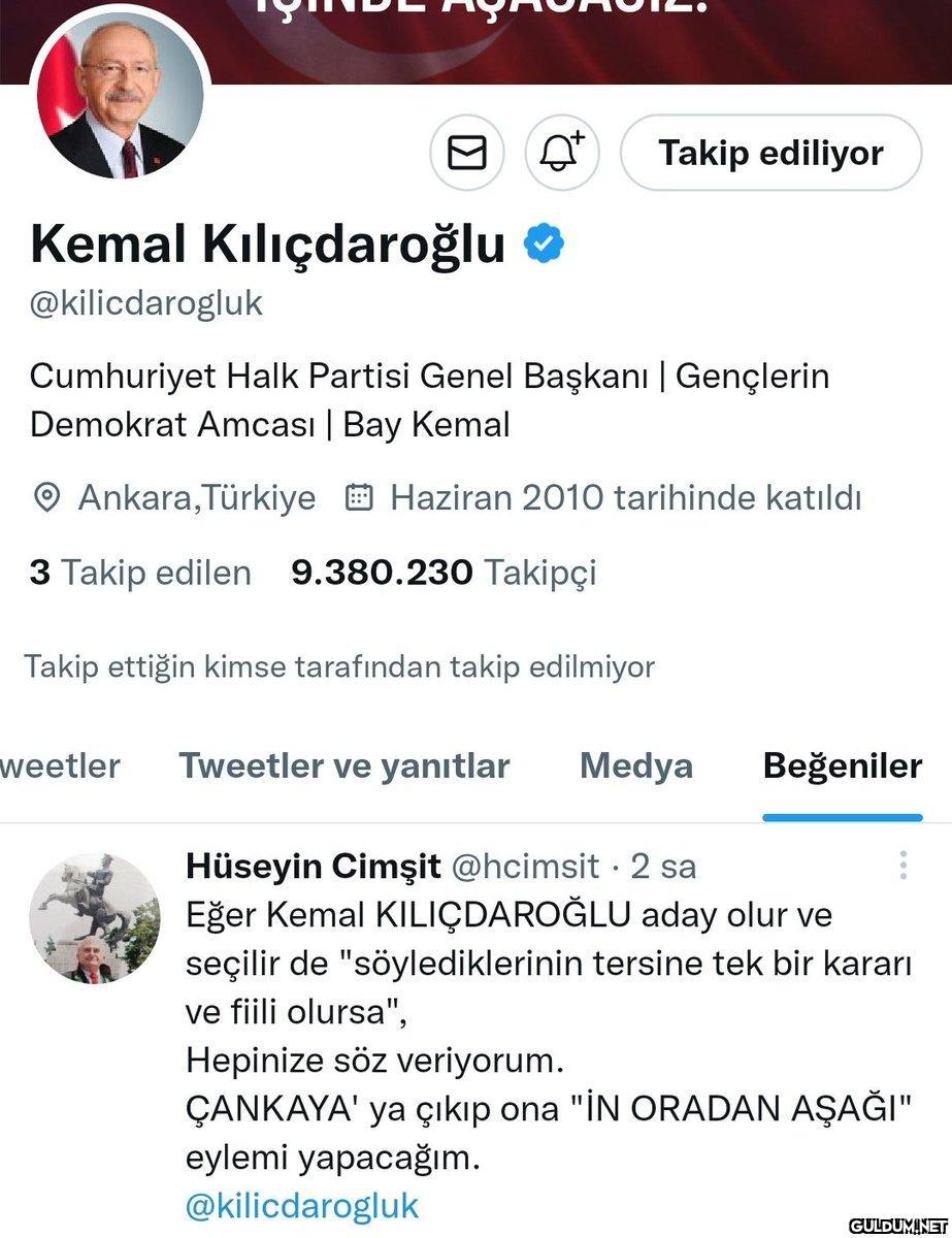 Kemal Kılıçdaroğlu'nun...