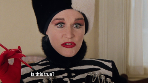 feistyfrank:  Glenn Close as Cruella de Vil is & always will be ART™ in its highest form.