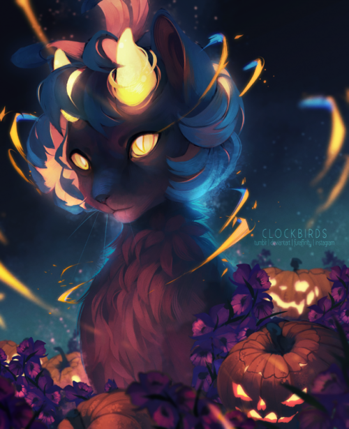 clockbirds: october. happy halloween month yall! perfect portrait comm to start this month, for oni