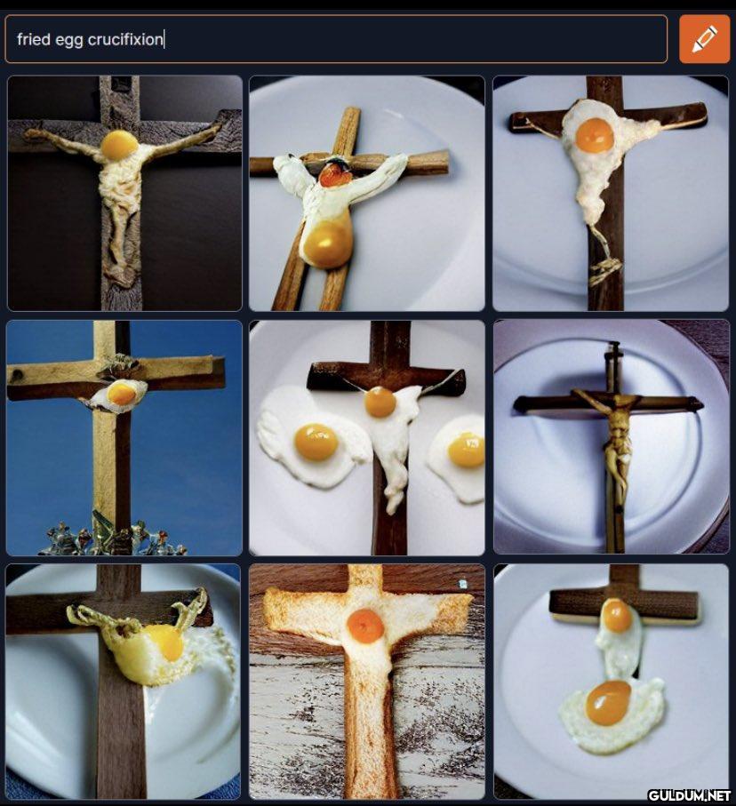 fried egg crucifixion   Kaynak