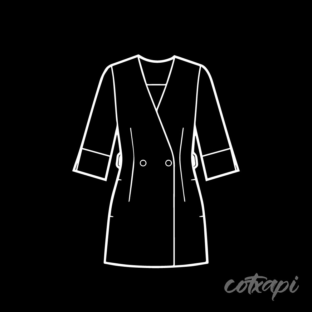 Male doctor apron, female doctor apron in vector art
