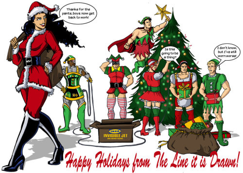 hellyeahsupermanandwonderwoman - Justice League Christmas ( From...