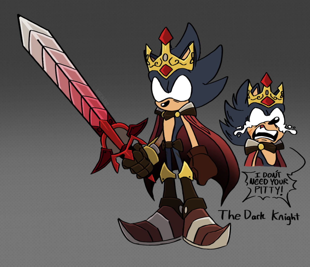 weirdozjunkary:Uh something something Excalibur, something something dark sonic, something something dark knight Man, that’s one angry fella. Hopefully we don’t run into him in the fic any time soon…