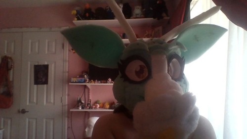 So I was told it’s Fursuit Friday and I wanted to document my Fursuit Head’s progress! I have to fin