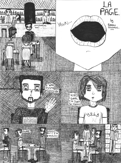 &lsquo;La Page&rsquo;. I&rsquo;m making a comic diary and this is a page from that.