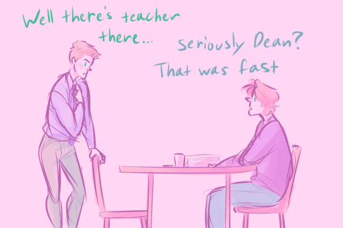spookicles:  previous hurrayyyy finally more teacher au~ i haven’t drawn a comic in a long long time so i’m trying to get back in the hang of it, so sorry if anything in this seems awkward, like the pacing of the comic ahhhh so yeah there isn’t