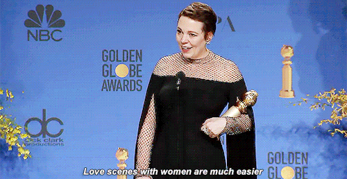 queenoftherebels:“Love scenes with women are much easier. Kissing a man just feels awful. Kissing a 