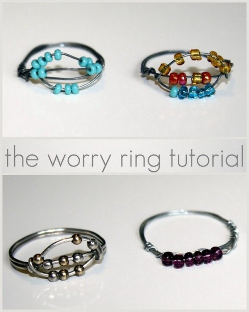 DIY Worry Bead RingsUpdated 2019Do you remember worry bead rings? You can turn the beads when you’re