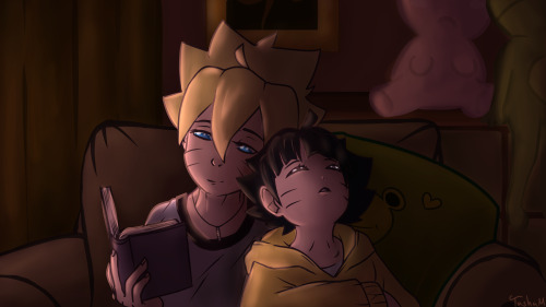 I Did This Instead Of Homework. Boruto Is Such A Good Big Brother Even When Hes Being An Annoying Son.