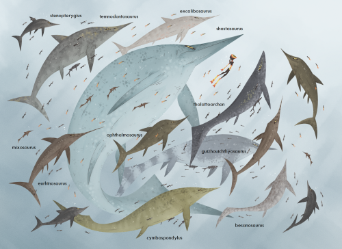 just9art: It’s funny that mosasaurs and pliosaurs frequently get over exaggerated in size when it wa