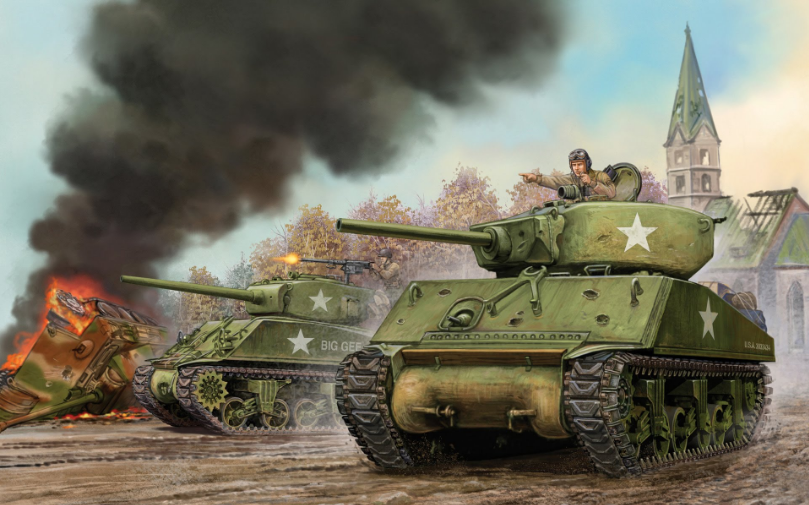m4a1-shermayne:  The M4A3E2 Jumbo was an Assault Tank variant of the M4A3 Sherman,