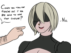 Cosplay Gal being cosplay gal… while cosplaying 2B