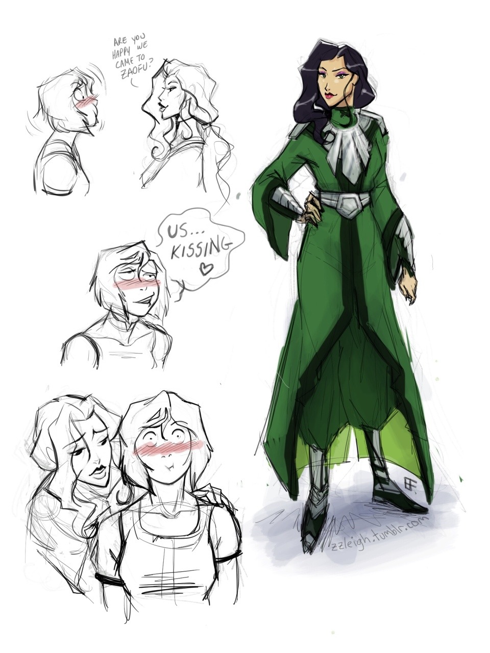 zzleigh:  Old silly Korrasami/tla throwback Wanted to draw Asami in Zaofu garb and
