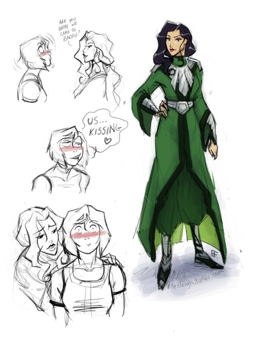 zzleigh: Old silly Korrasami/tla throwback Wanted to draw Asami in Zaofu garb and I like the idea o