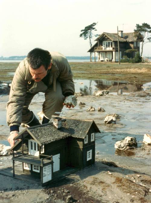 Andrei Tarkovsky on the set of The Sacrifice (Offret), 1986