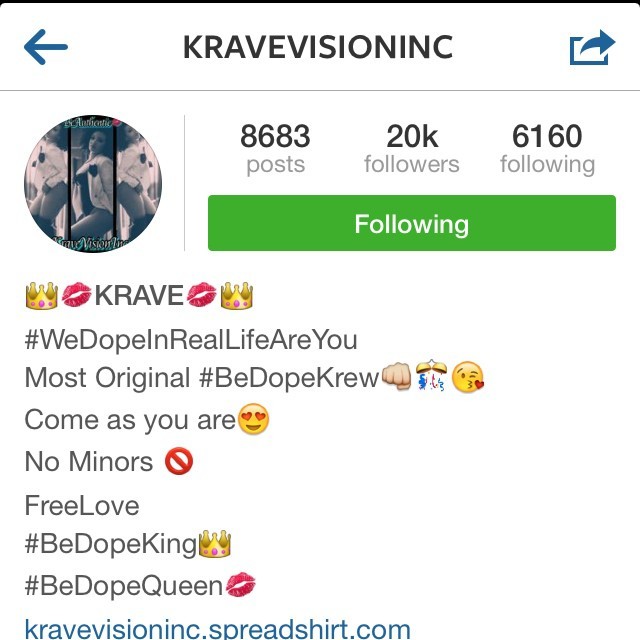 Shout out to @kravevisioninc  for showing me love in the past and giving spotlight