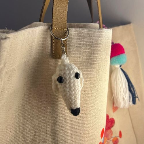 littlealienproducts:    Cute Crochet Borzoi Dog Keychain (Long Nose Dog) by  TheColoredClouds  
