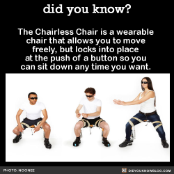 Did-You-Kno:  The Chairless Chair Is A Wearable Chair That Allows You To Move Freely,