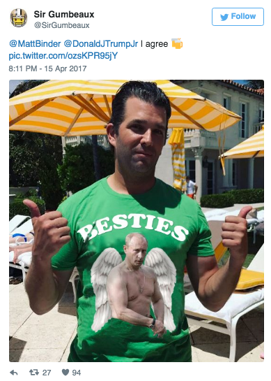 micdotcom: Donald Trump Jr.’s poolside T-shirt is the internet’s favorite new