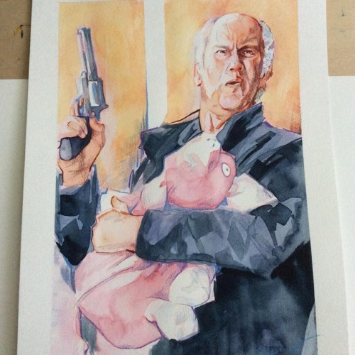 Playin’ with some #watercolors #pig was the topic and who better to choose than Marvin getting