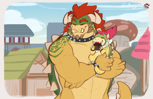 earthsong9405: Bowser Jr. loves Waffle House Bakery! Whenever he and his father visit Mushroom Kingd