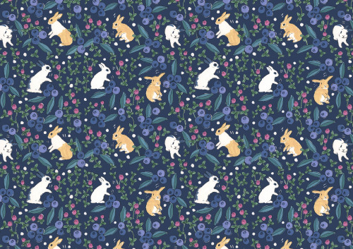 Rabbits and blueberries