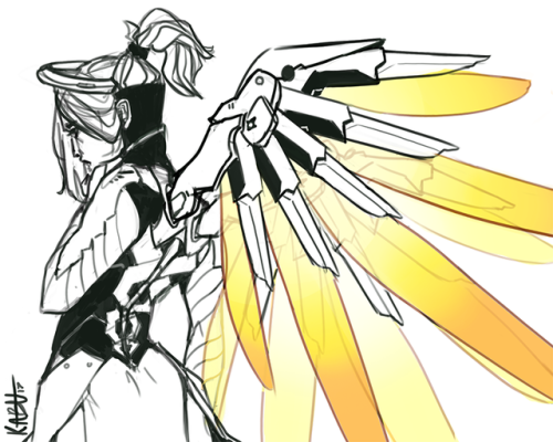 kabuart: A warmup sketch before commissions. Enjoying returning to some roots and doing more black &