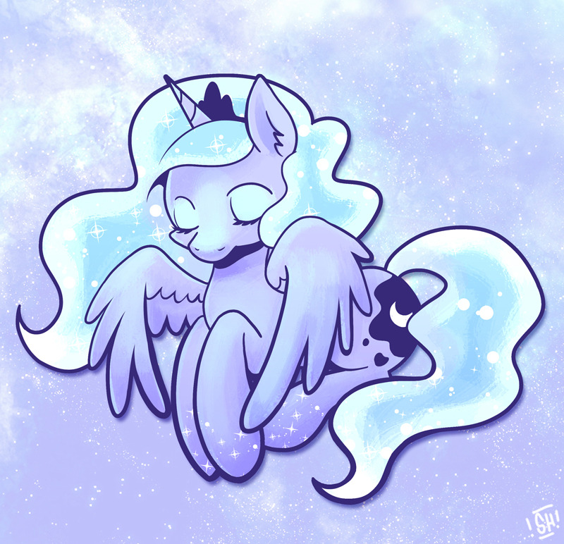 elrincondelpony:  Sleepy Luna by SteveHoltisCool 