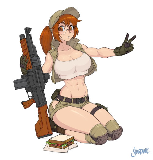  Nothing says Mission Complete like a delicious sandwich.  Fio from Metal Slug.  I see you SNK. and 