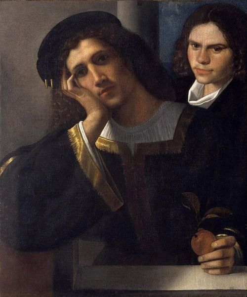 king-without-a-castle:  Giorgione - “Doppio ritratto”, 1502.