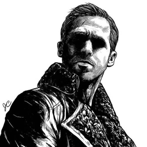 Some more Blade Runner for #inktober2017  #bladerunner #ryangosling #illustration #illustrator #art 