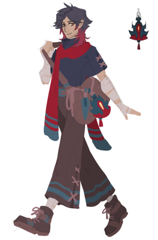 Rough Wip But I Decided I Wanted A More Unique Weapon For Sinclair Since They're More Magic Focused.