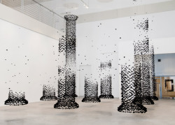dezeen:  Lumps of charcoal suspended in mid air create outlines of classical architecture and furniture »