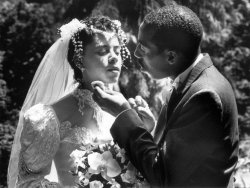 Vintagebrides: An Attentive Groom Helps His New Wife Touch Up Her Make-Up Following