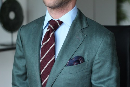 FOR SALE- Green Ermenegildo Zegna sport coat in silk and cashmere Size US 34 / EU 44: 600€- Blue thr