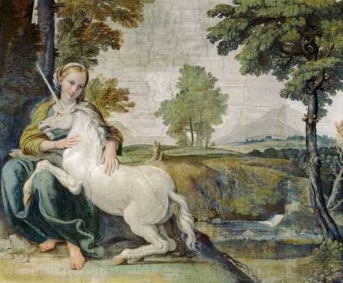 koredzas:  Domenichino, Domenico Zampieri - Virgin and Unicorn. 1602