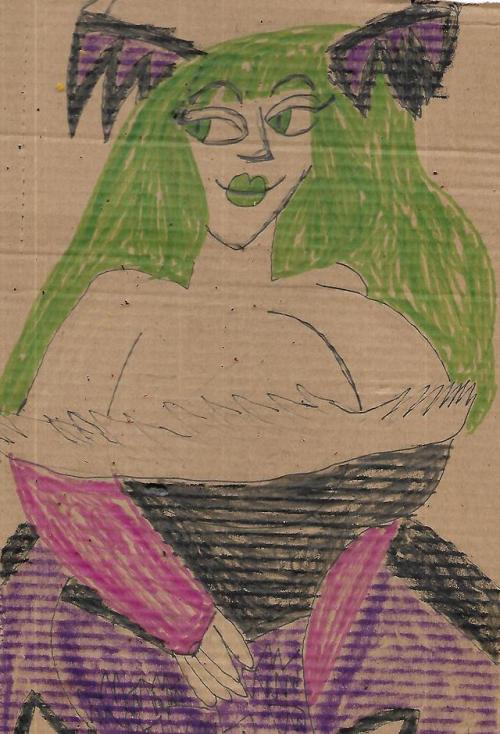 Cardboard Drawings Of My Favorite Ladies.^^