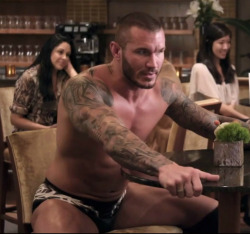 Ugh Randy why do you like teasing us?! Sitting there in your ring gear with your legs wide open. 