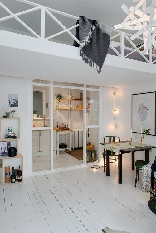 Little white loft space