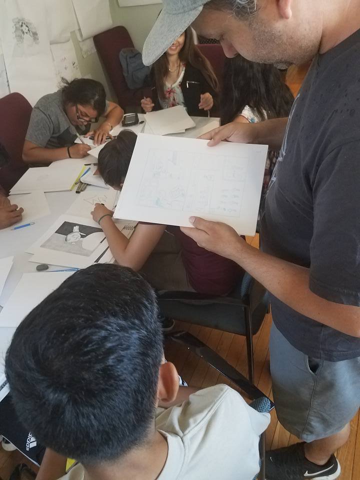 thebombbag:
“ Yesterday we finished our month-long comic book workshop with the Latin American Youth Center (LAYC)/Latino Youth Leadership Council (LYLC). Under the coordination of Shout Mouse Press and their story leaders, Santiago Casares, Liz...