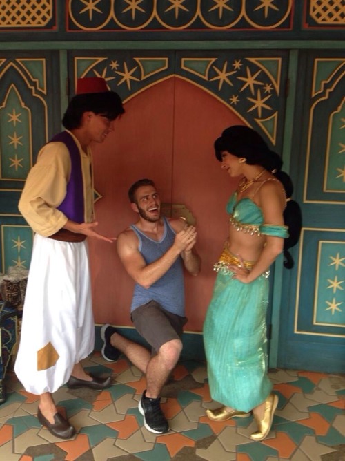 bgibbles:  awkward-lee:       Blaine proposing to Disney Princesses plus Gaston  :D