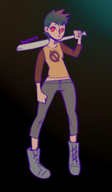 lazy &amp; quick coloured sketch of human Mae Borowski from Night In the Woods. 