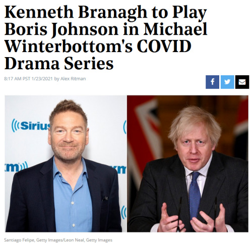 Kenneth Branagh is set to play U.K. Prime Minister Boris Johnson in Michael Winterbottom’s upc