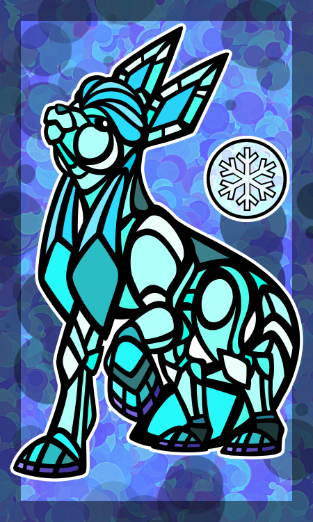 dylantics-draws-glass: Here’s Glaceon and Shiny Glaceon! Another Pokemon that has a very simil