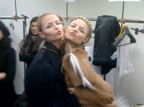 pucci2002:  Natasha and Magdy backstage @ Fendi F/W 2012